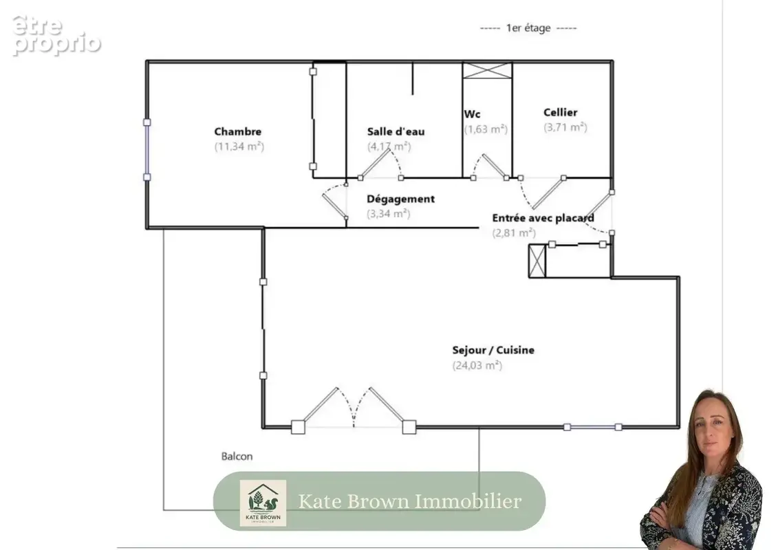 Charmant Appartement T2 lumineux de 51 m2 avec grand balcon + 2 stationnements privatifs - photo 19