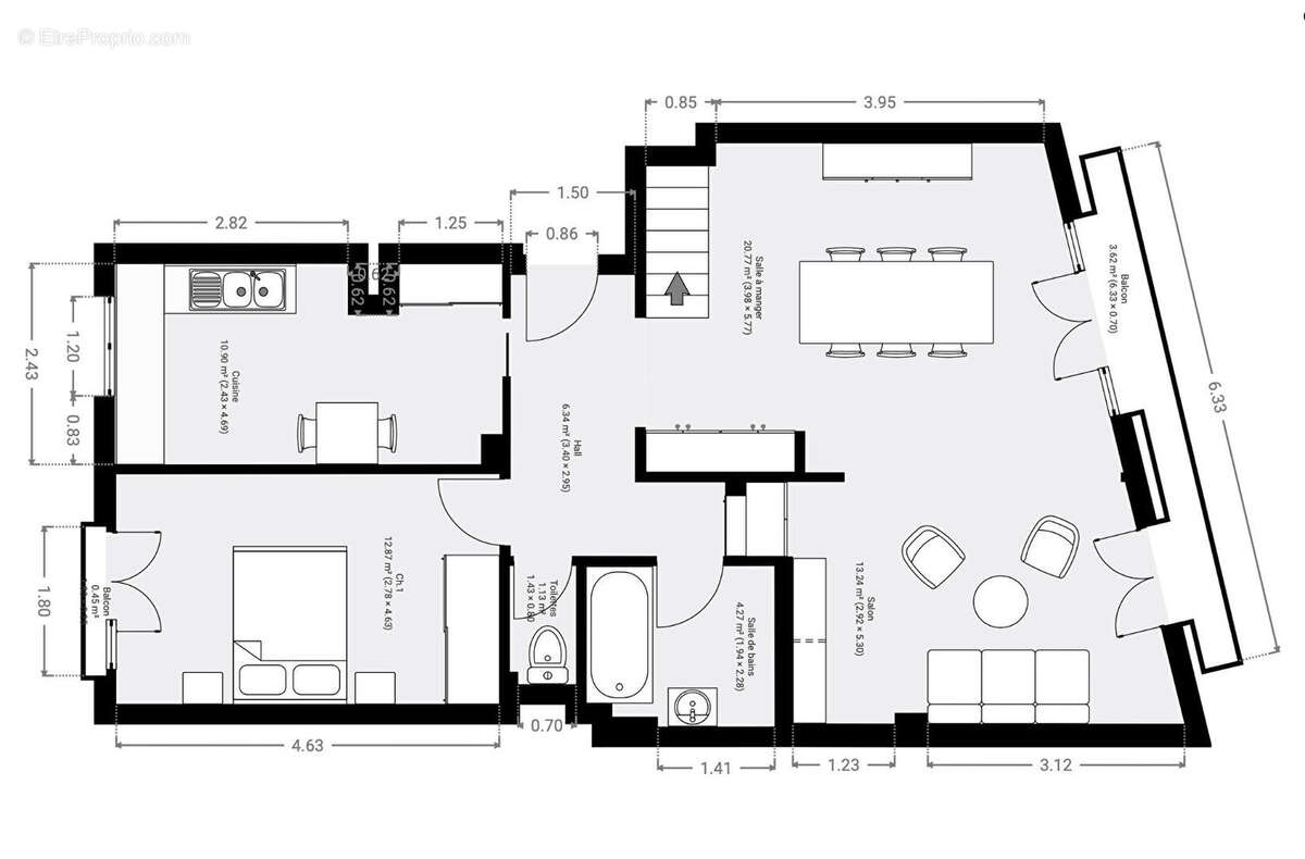 Appartement à PARIS-20E