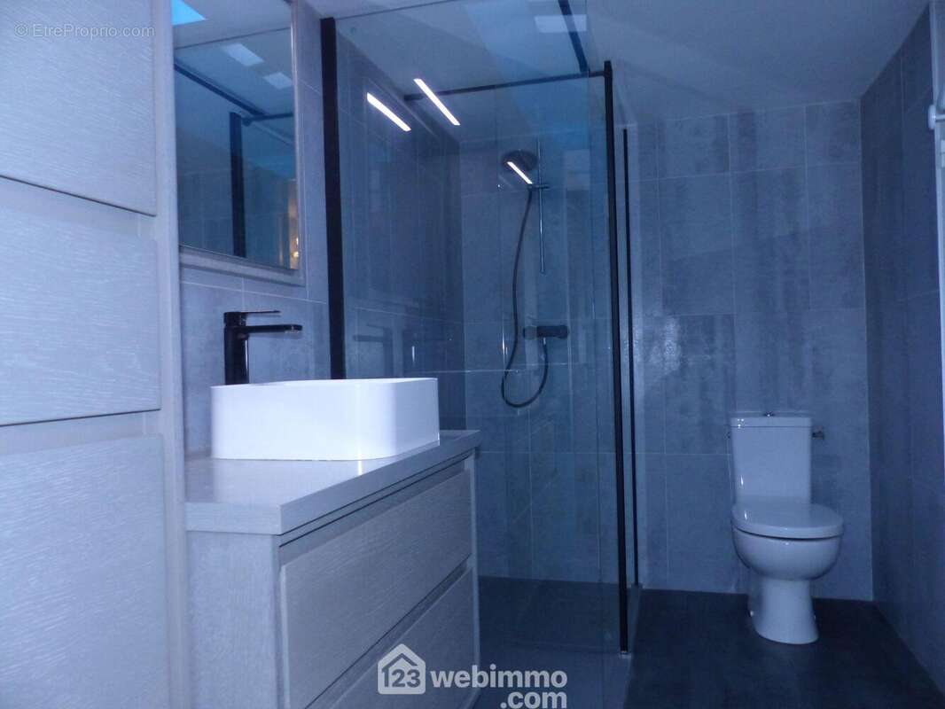 Salle de douche et wc. - Appartement à CAEN