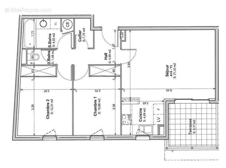 Vente appartement T3 à Marseillan avec cellier et parking - photo 12
