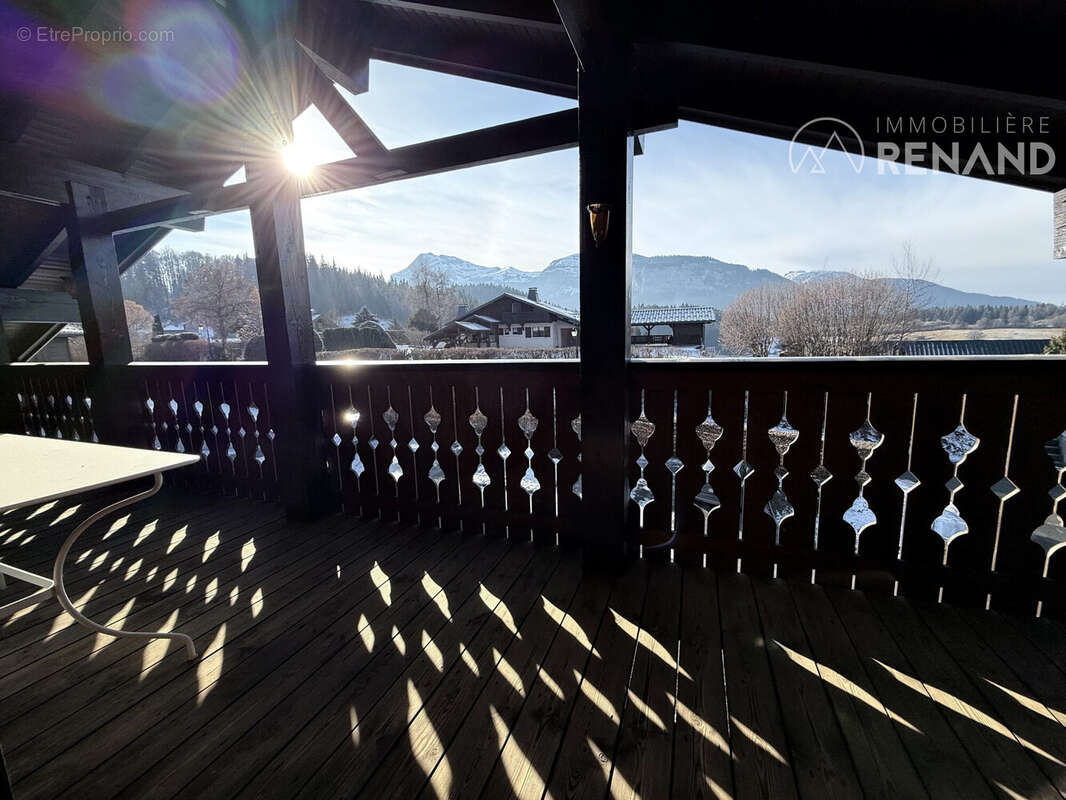 terasse avec vue Aravis  - Appartement à CLUSES