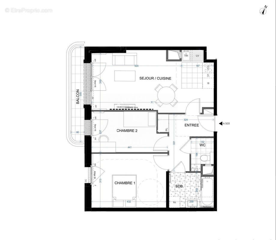 Appartement à LEVALLOIS-PERRET