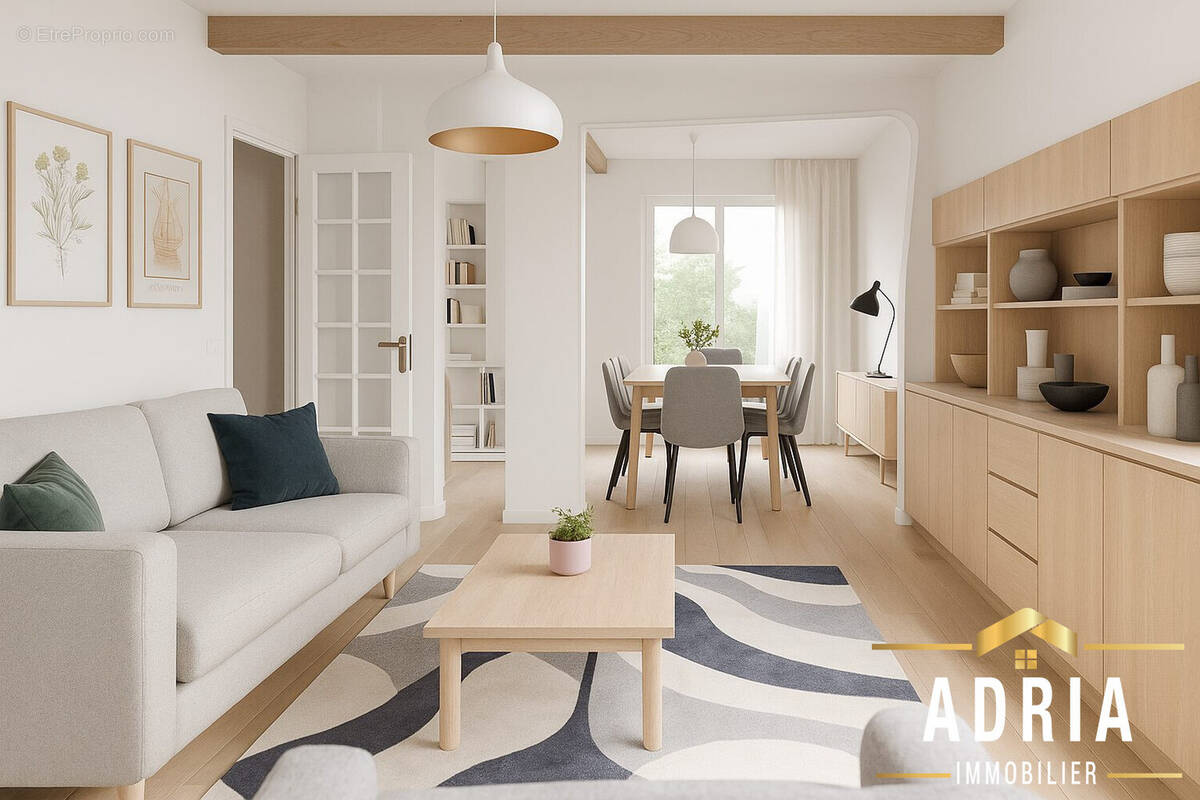 Projection de la pièce à vivre avec IA  - Maison à MAIZIERES-LES-METZ