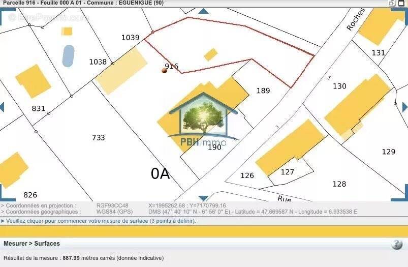 Terrain à EGUENIGUE