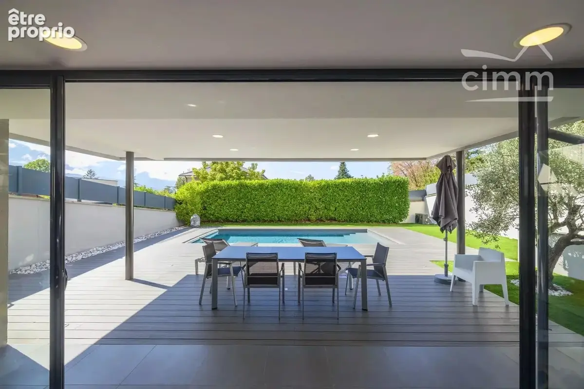 Saint-ismier — maison d’architecte contemporaine avec piscine chauffée, climatisation et vue belledonne - photo 19