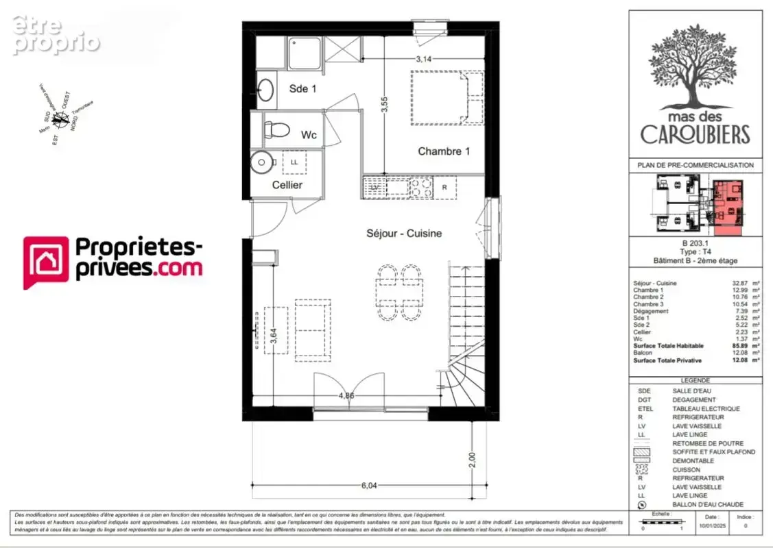 Appartement Perpignan 3 pièces de 62 m2 - photo 9