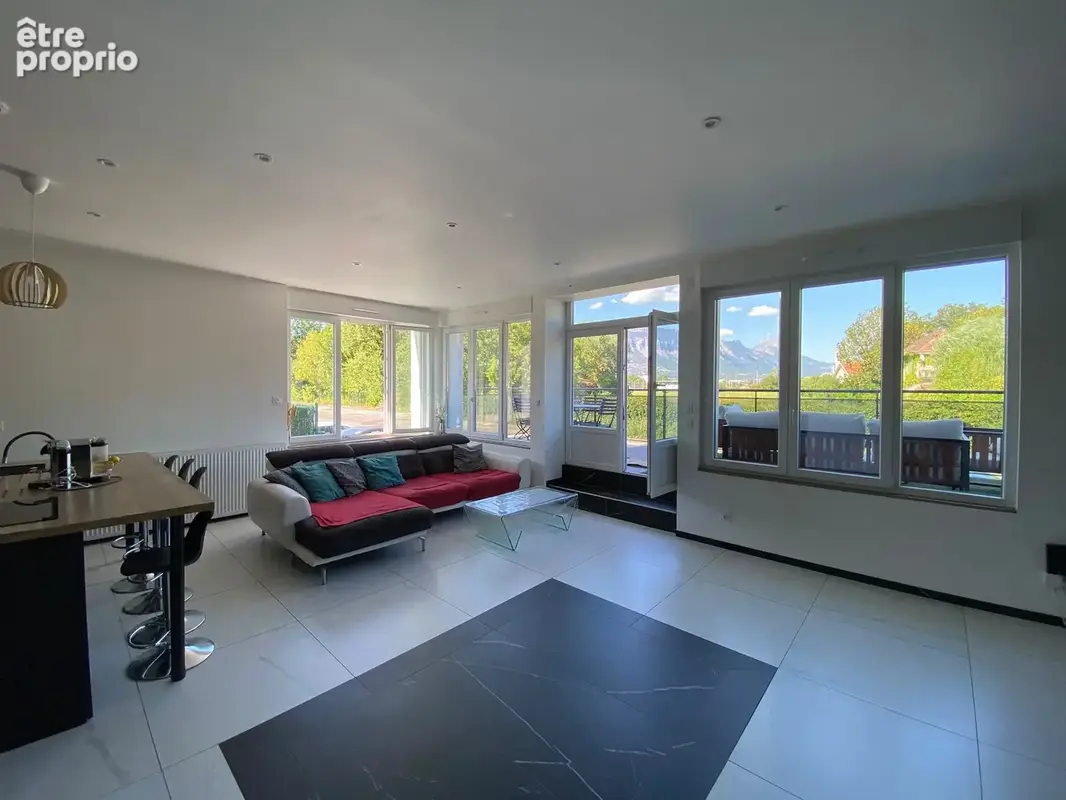 Saint-Martin-d'Hères   T4 91,59 m2 entièrement rénové, 3 chambres + bureau, terrasse 27 m2 vue dégagée - photo 4