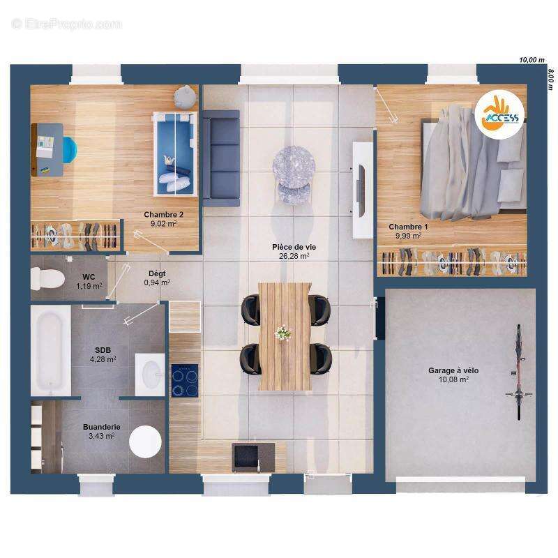 Maison à MONTLOUIS-SUR-LOIRE