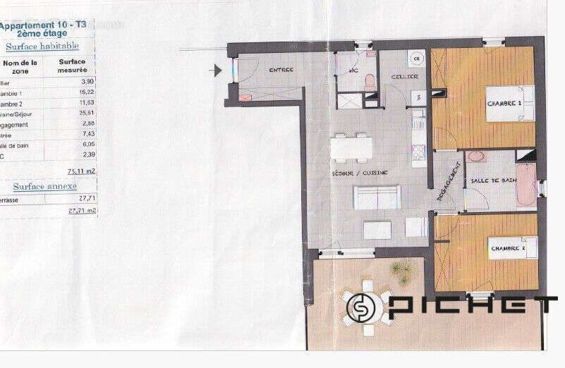 Appartement Divonne Les Bains 3 pièce(s) 75 m2 - photo 2
