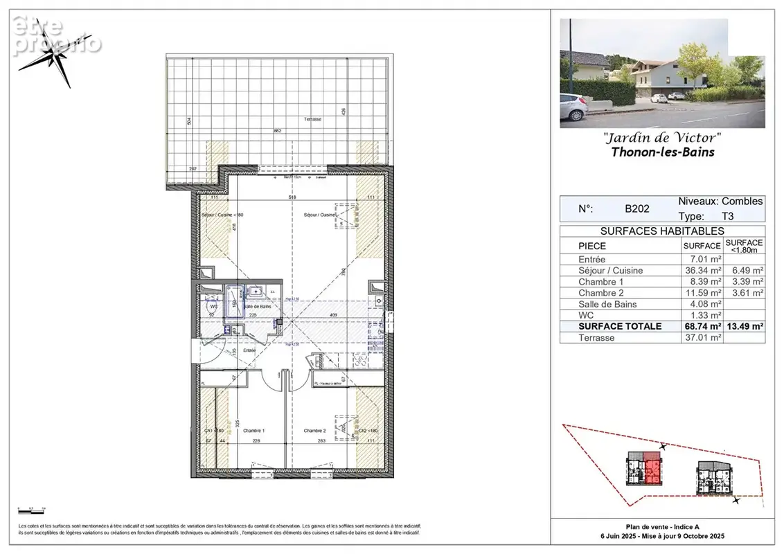 THONON quartier Ripaille / Concise - T3 avec terrasse, garage et cave - photo 2