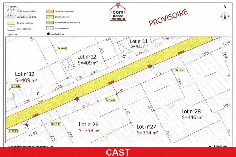 Finistere - cast (29150) - a vendre - terrain constructible - viabilise - 394 m2 - au bourg de cast- belle opportunite - photo 2