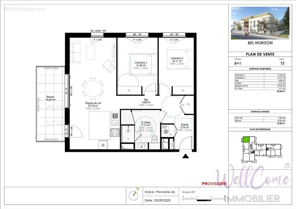 Appartement à CHALLES-LES-EAUX