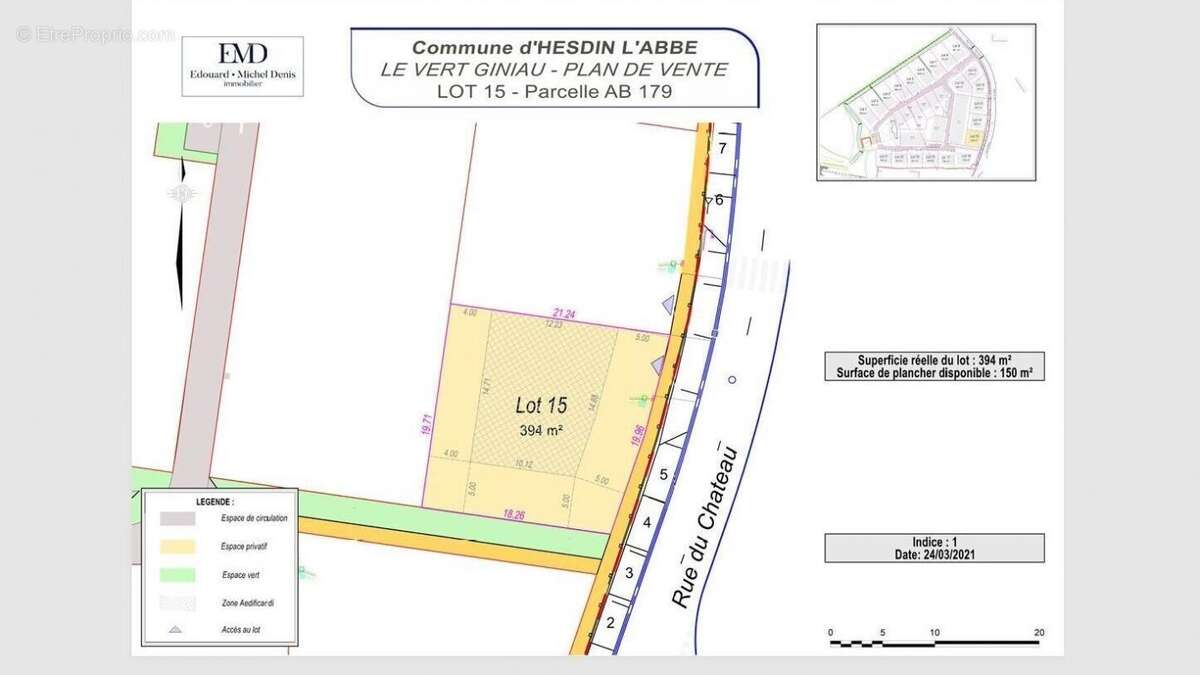 Terrain à HESDIN-L&#039;ABBE