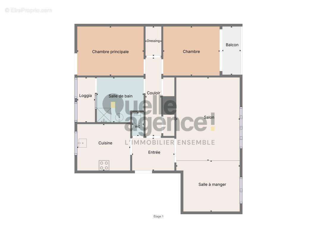 Appartement traversant meublé et clé en main – 78,87 m² – Brest (Kergoat) – 2ᵉ étage avec ascenseur - photo 2