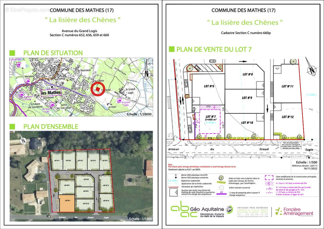Terrain à LES MATHES
