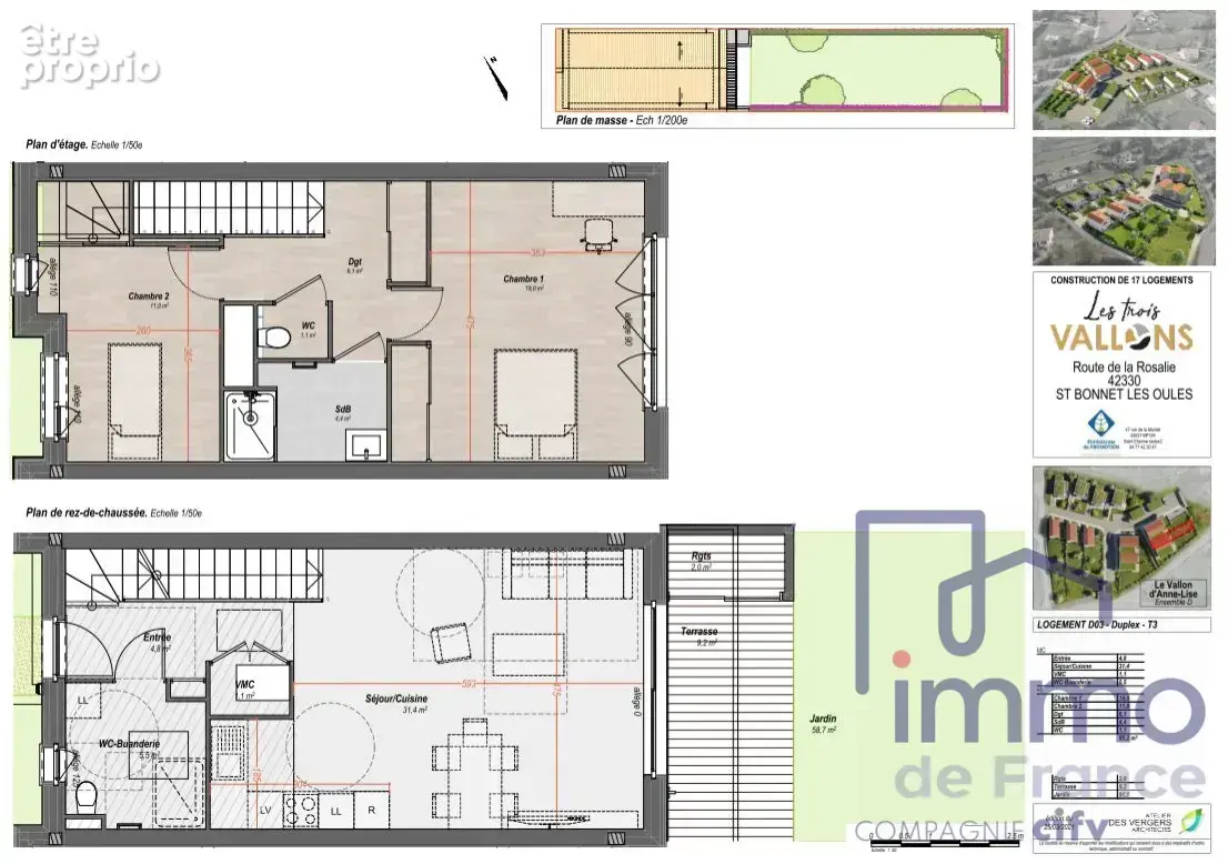 Appartement à SAINT-BONNET-LES-OULES