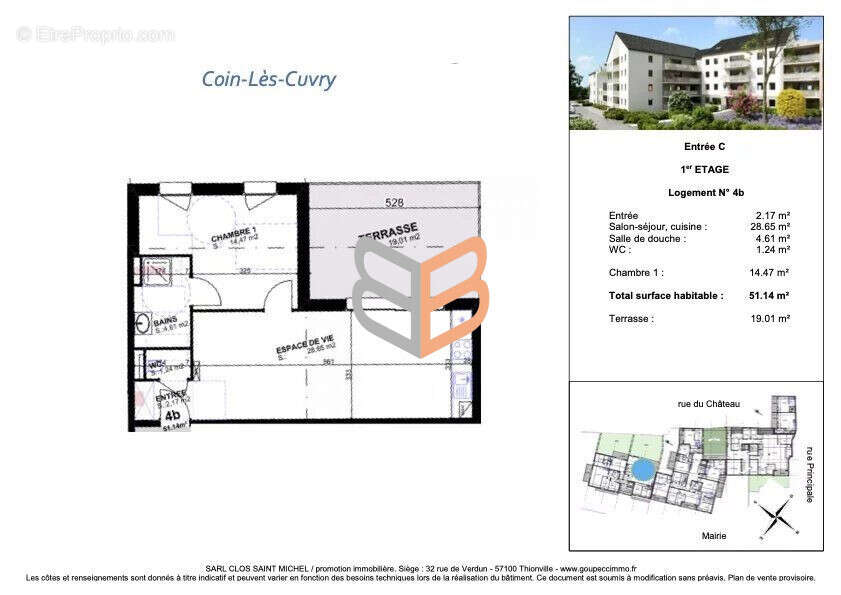 Appartement 51 m² à Coin-Les-Cuvry  - photo 3