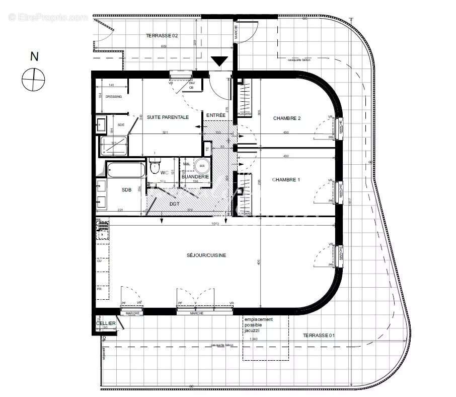 Appartement t4 avec parking et exterieurs, lac villeneuve de la raho - photo 7