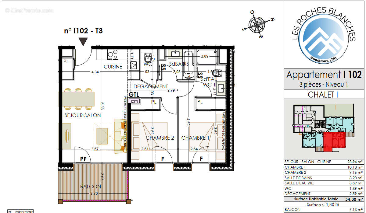 Appartement à COMBLOUX