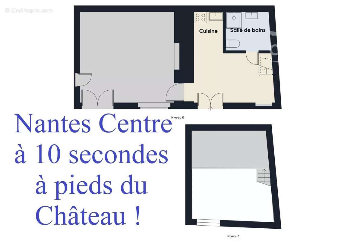 T2 et Mezzanine Nantes Château / Cathédrale - photo 2