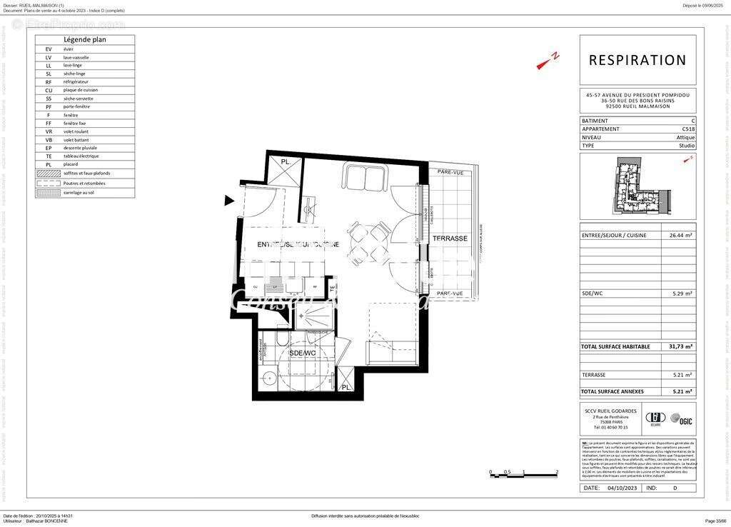 Appartement à RUEIL-MALMAISON