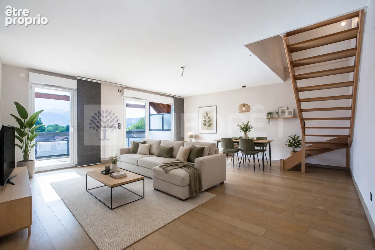 Agence immobiliere laforet - co-exclusivite - "muscari" - poisy - appartement duplex t3 de 114,66m² - terrasse 12,35m²  - cave - - photo 1