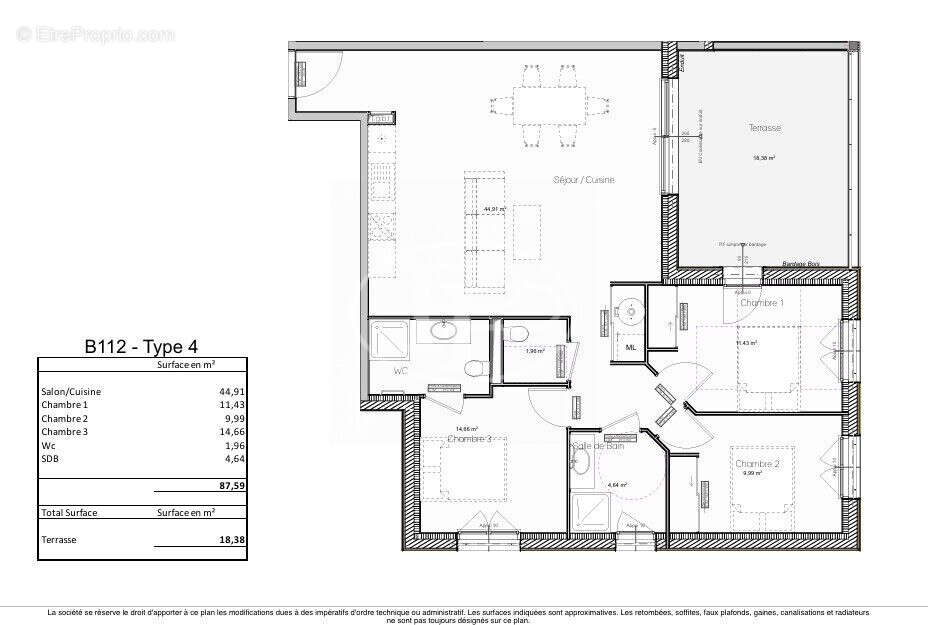 Appartement 87 m² à Calvi  - photo 7