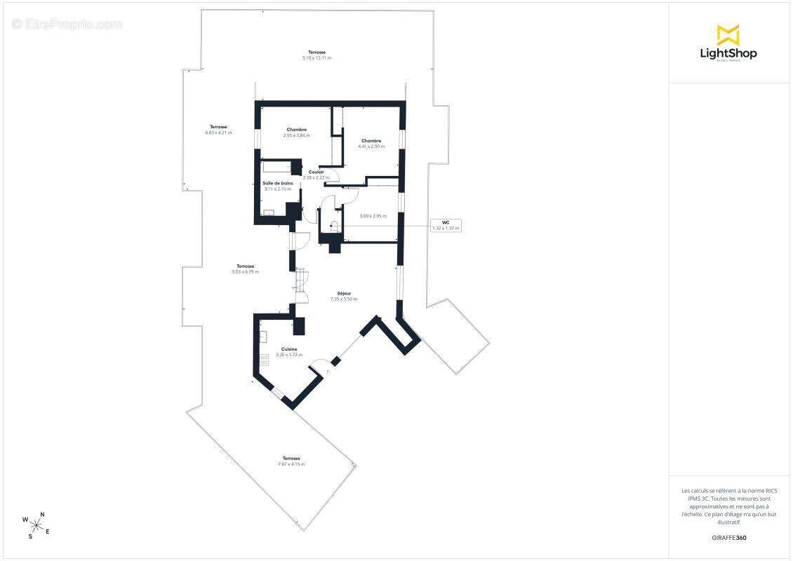 4 pièces - 95 m² dernier étage avec parking, terrasse de 193m2 - Rue Yves Montand, Bègles - photo 17