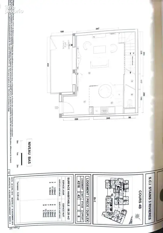 Stains - beau duplex - 3 pieces de 60m² - au 1er et dernier - photo 22
