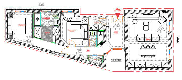 Appartement à PARIS-1E