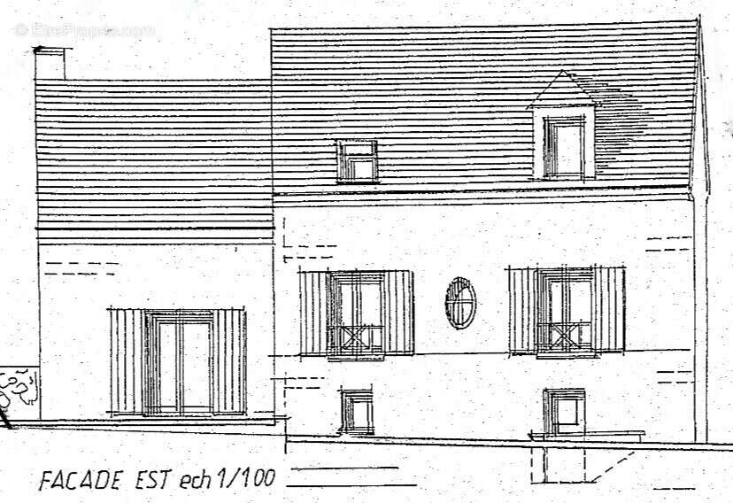 Façade côté jardin - Maison à SURVILLIERS