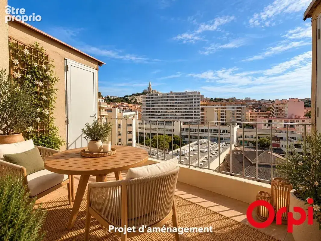 Appartement t3/4 marseille 13007 – dernier étage – vue mer panoramique – terrasse et balcons - photo 6
