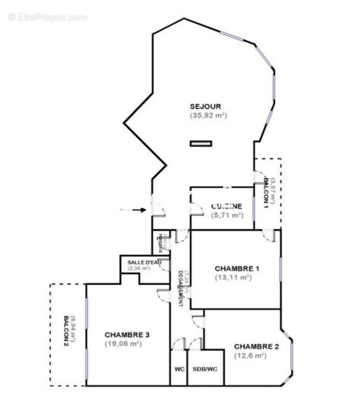 Appartement à PARIS-14E