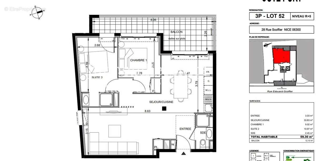 Appartement à NICE