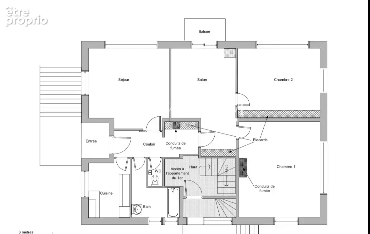 3%COM Grand F4 avec balcon - cour et caves - photo 10