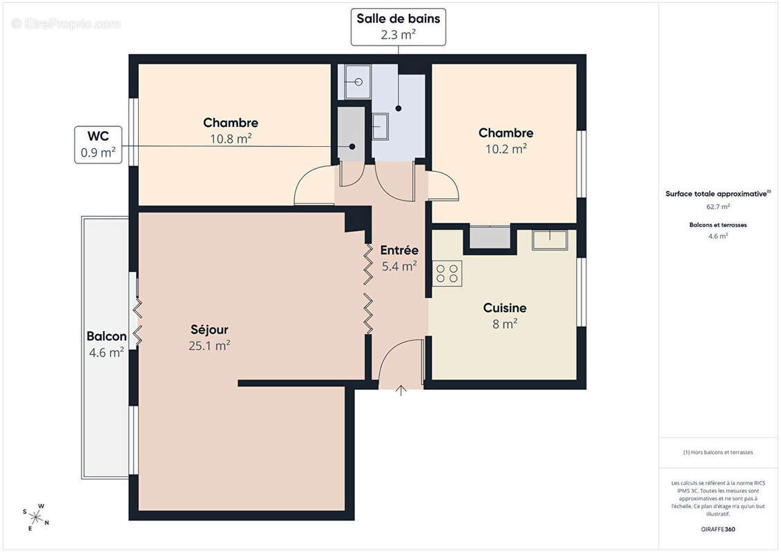 Appartement Valence Chateauvert T4 - 63 m2 avec balcon, garage et cave - photo 16