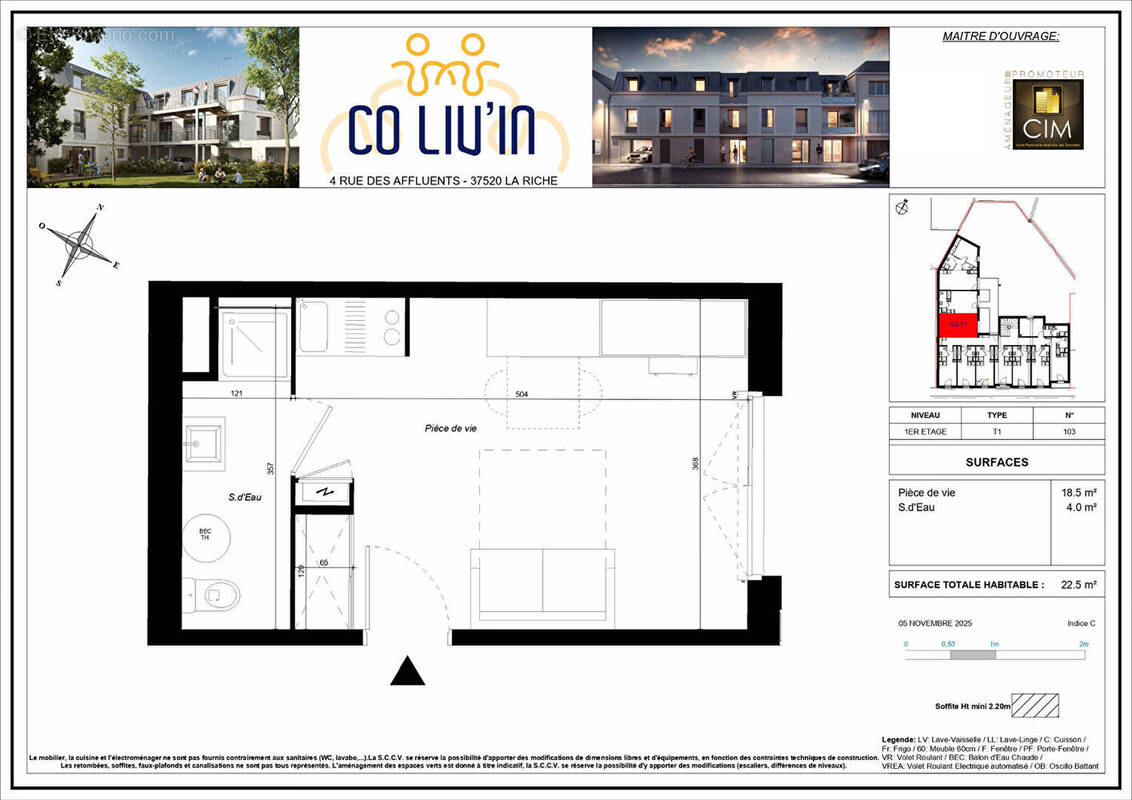 Appartement à LA RICHE