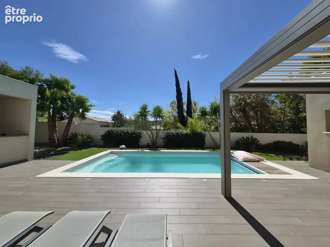 Narbonne-villa contemporaine de plain-pied avec piscine - photo 12
