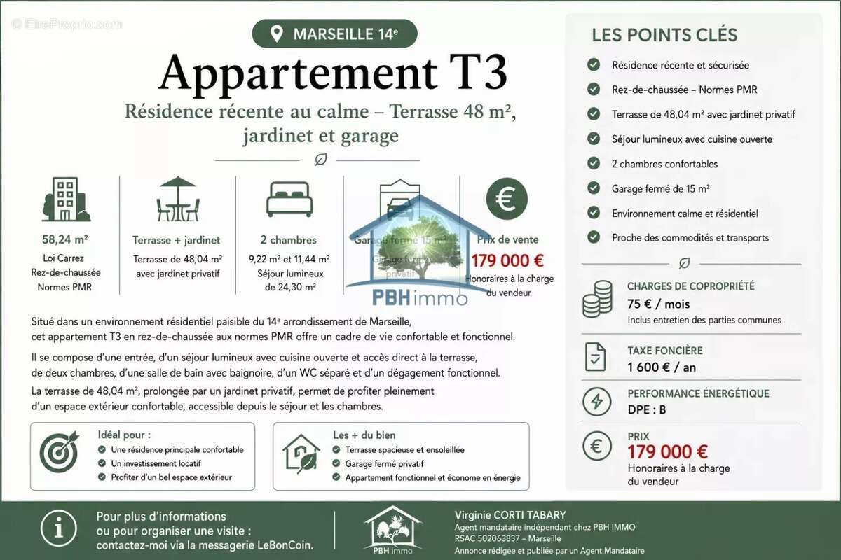 Appartement à MARSEILLE-14E