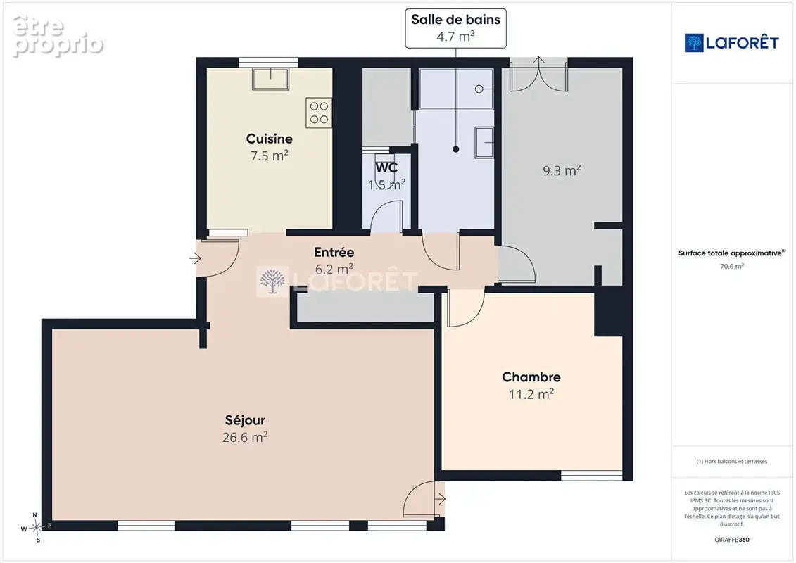 Appartement Quimper 3 pièce(s) 66.80 m2 - photo 8