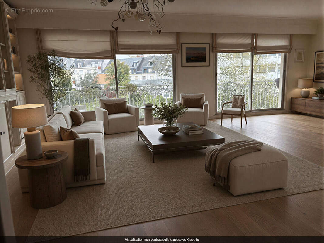 Bel appartement T5 de 142 m² avec balcon sur jardin orienté Sud Ouest - photo 2