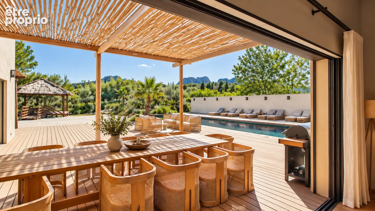 Eygalières , Le Jardin des Alpilles , domaine contemporain confidentiel avec vue Alpilles, piscine à fond mobile, padel et hamma - photo 4