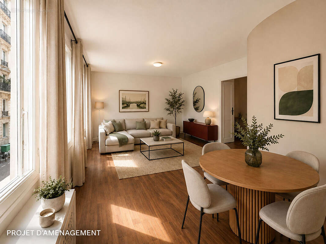 Appartement Paris 2 pièce(s) 62 m2 - photo 3