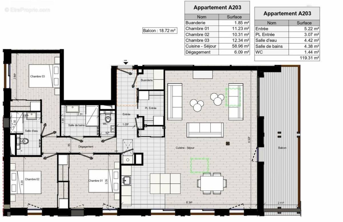 Appartement à MORILLON
