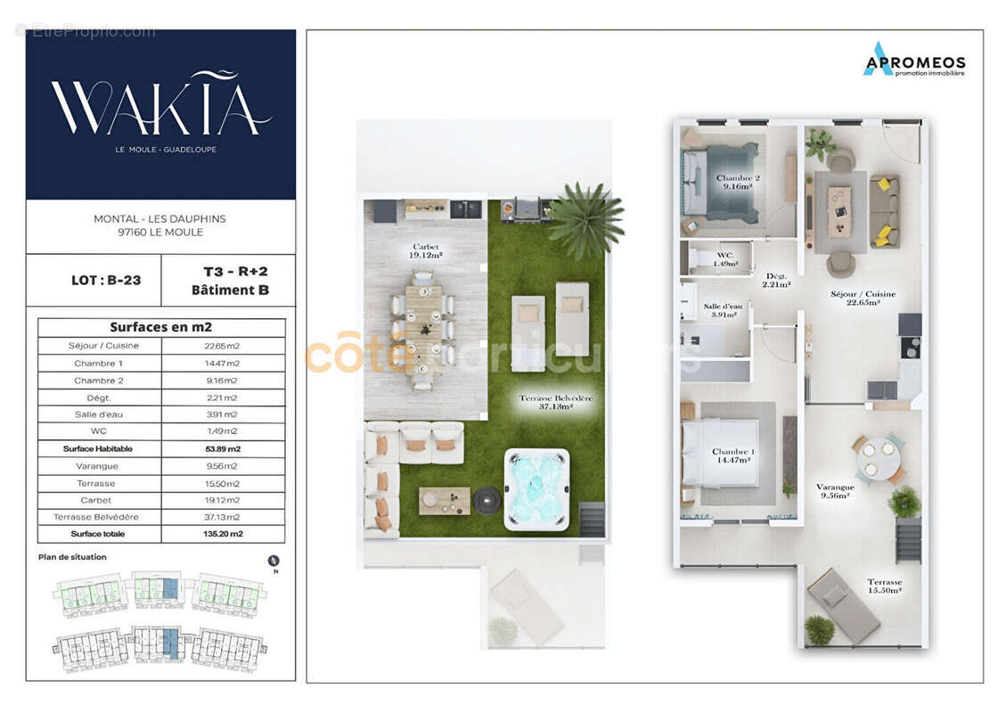 Appartement à LE MOULE