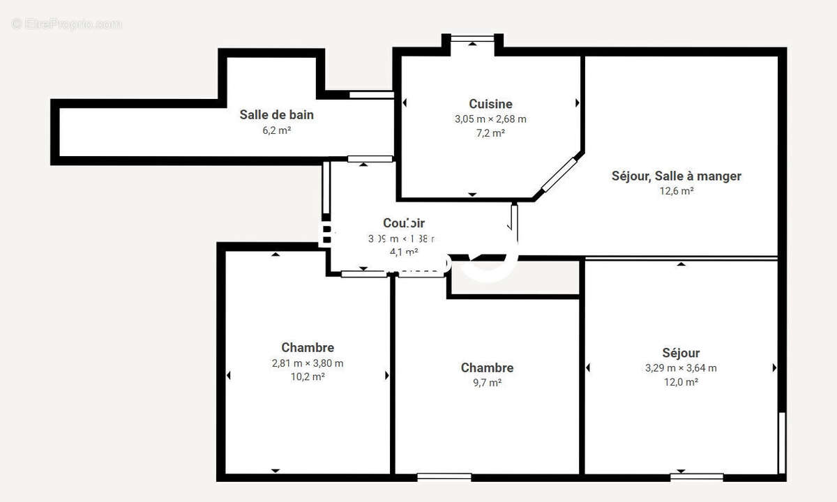 A vendre  crozon  appartement t3  2 chambres  jardn  parfait etat - photo 17