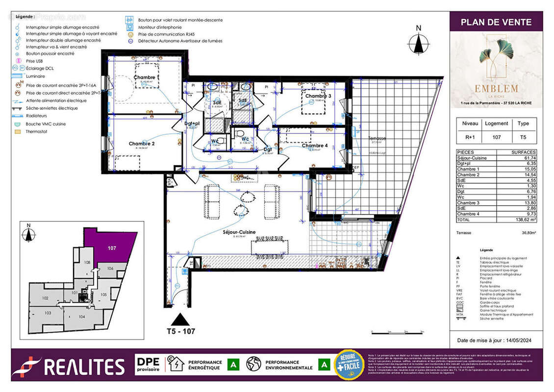 Appartement à LA RICHE
