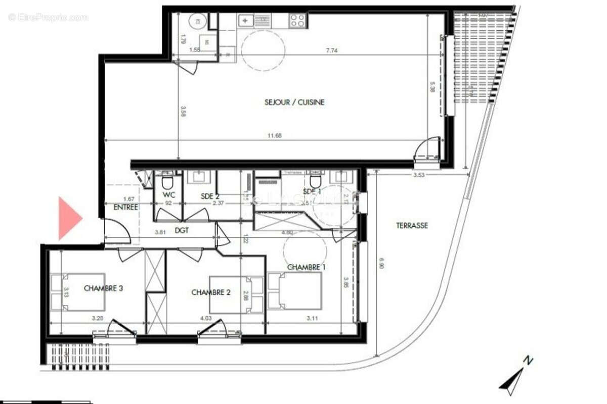 Appartement à SAINT-CYPRIEN