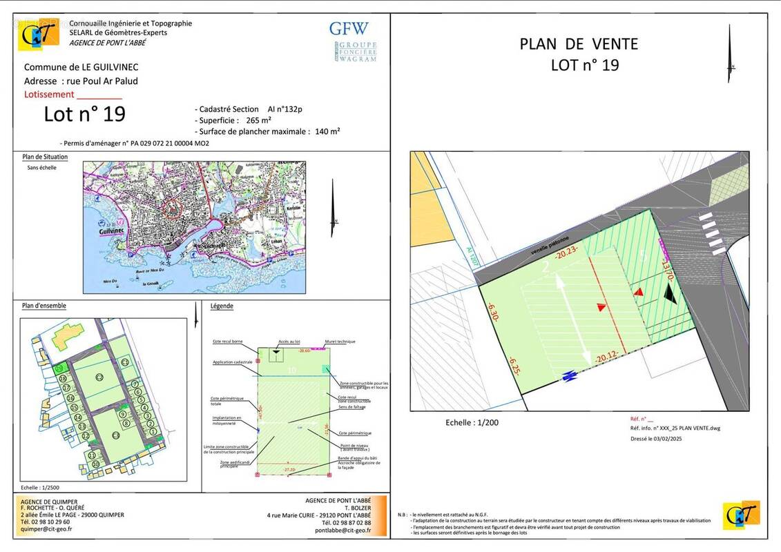 Terrain à GUILVINEC