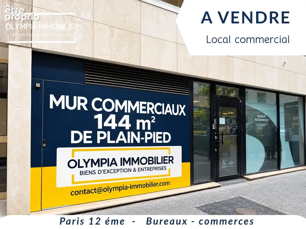 Local Commercial RDC - Paris 12 - 144 m2 - Climatisé - photo 1